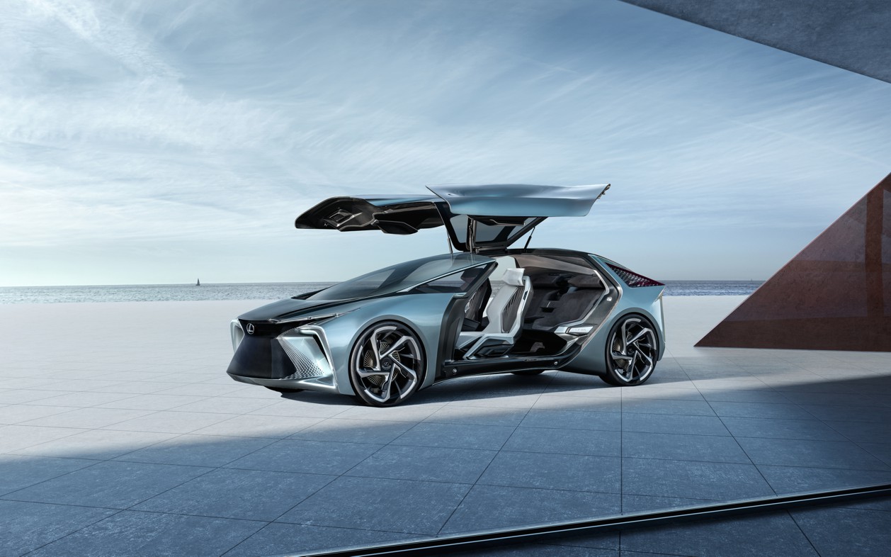 Lexus LF-30 Electrified, vista laterale a portiere sollevate