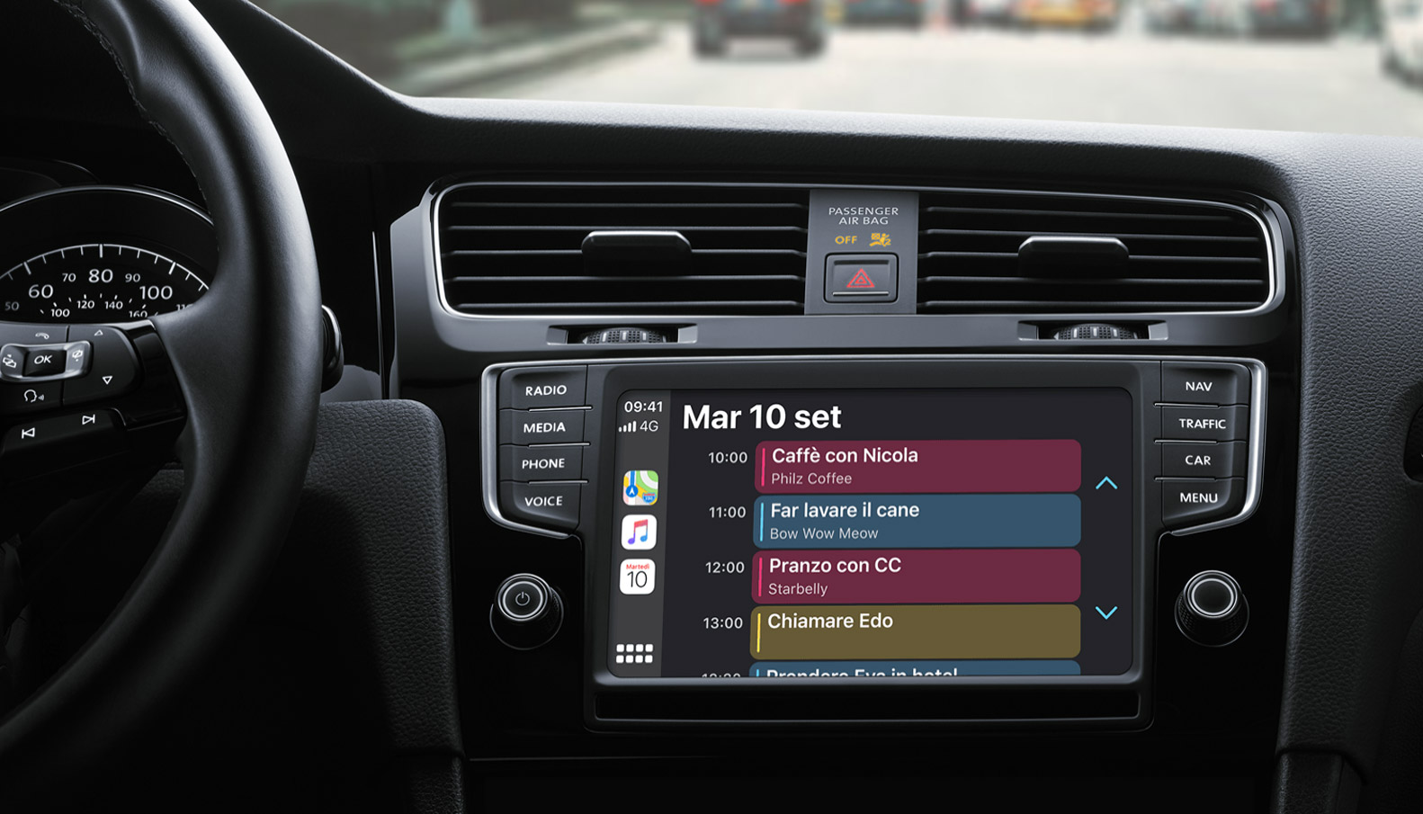 Il sistema di infotainment Apple CarPlay