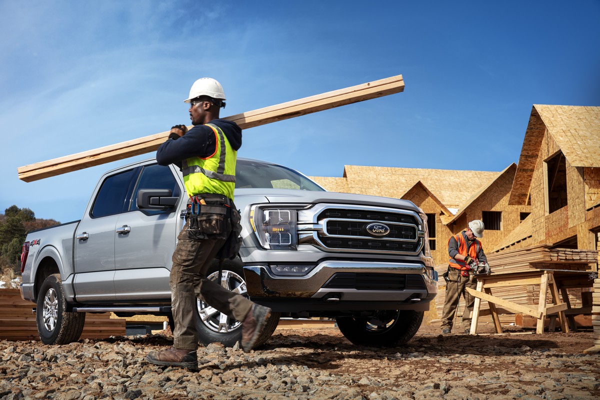 All-new F-150 XLT in Velocity Blue.